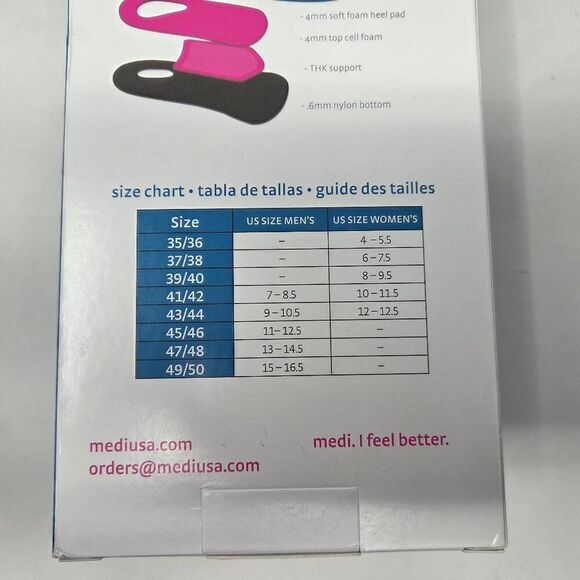 MEDIVEN PROTECT INSOLES PLANTAR FASCIITIS HEEL SPUR PAIN MENS 11 12.5 EU 45 46 - Picture 4 of 4